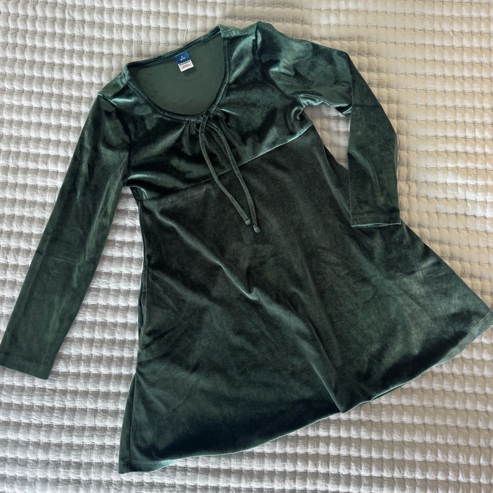 Old Navy Green Velvet dress, S